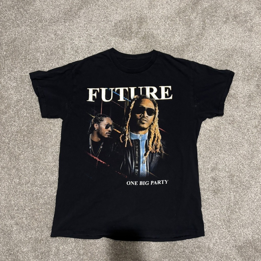 Future One Big Party Tour Shirt Adult Medium Black Rapper Double Sided